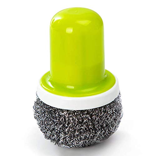 2 Pack Cast Iron Cleaner. Steel Scrubber - Cookware Cleaner For Skillet, Wok, Pot, Pan | Does Not Rust like Steel Wool | Home & Camping | Protects Cookware Seasoning