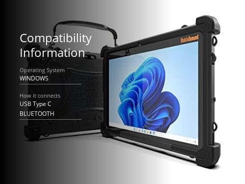 MobileDemand Flex 10B Rugged 10-inch Tablet for Business Use, Study & Home – Windows 11 Pro, 4GB RAM, 3000mAh Battery, Ultra Lightweight Handheld Tablet PC with Handstrap for Outdoor & Office Work