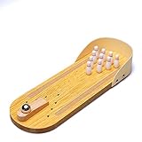 Mini Wooden Tabletop Bowling Game