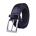 HDE Mens Canvas Stretch Belt Elastic Fabric Woven Braided Belts Metal Pin Buckle