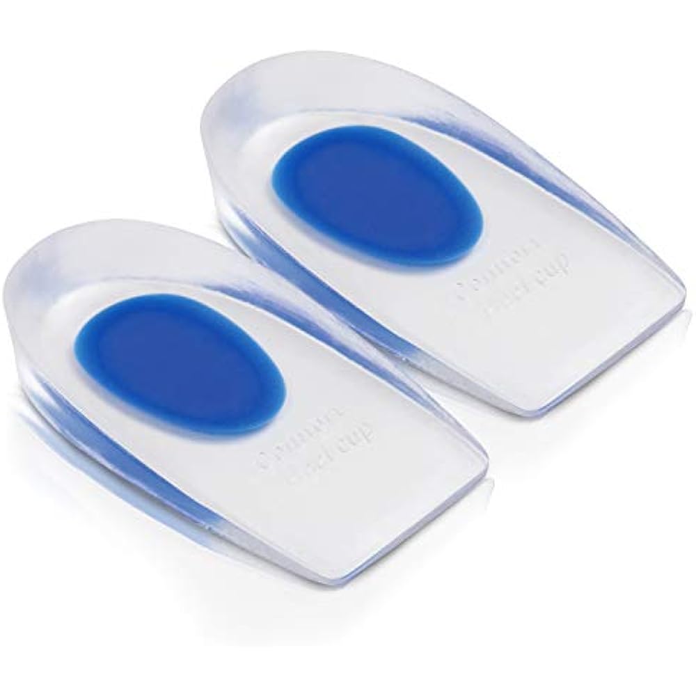 ViveSole Silicone Gel Heel Cups Shoe Inserts Plantar Fasciitis, Sore