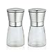 Millwright Premium Salt Mill & Pepper Grinder Set - Stainless Steel w/Glass Jars