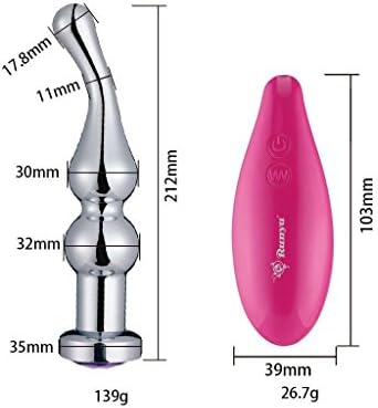 U74UR 7 Various VibratING Modes Metal VibratING An-al Butt-Plug - B