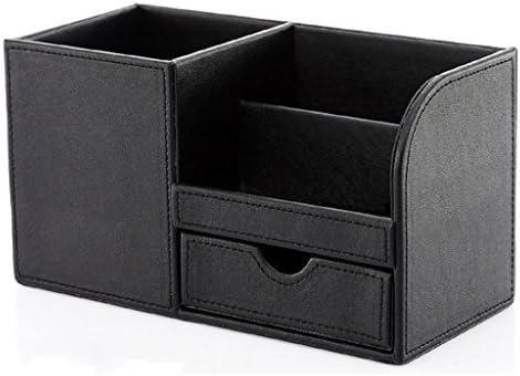Pen holder Pencil Pot Scratch-resistant with Non-marking Base- Desk Tidy Mesh Desk Organiser Set Office Tidy Organiser Desk Caddy Tray Multi-functional Metal Pencil Pot Pencil Holder ( Color : Black )