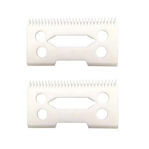 professional ceramic clipper blades 2 hole2-Hole Clipper ceramic Blade cutter,ceramic clipper replacement blades for Wahl Senior cordless Clipper, Wahl Magic clip, wahl sterling senior (2pcs)