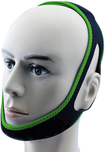 Anti Snore Chin Strap by NONPAREIL - Quieter Nights for Mouth Breathers and Their Companions, Lucky Green (Regular 27")