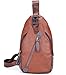 FreeMaster Sling Pack Chest Bag Men's Shoulder Mini Backpack PU Bag Outdoor Cross Body Bags Retro Bag Walking Hiking Camping Gym Cycling Daypack