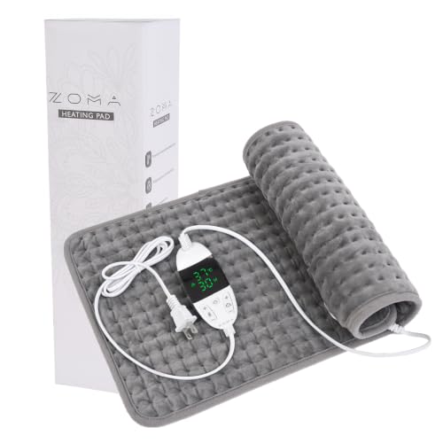 Compresa Caliente Electrica XL | Calentador Cobija Electrica Termica | Manta Termica con Control Digital y Apagado Automático | Compresas Calientes Terapeuticas | Gris 60x30