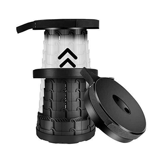 KMLine Retractable Camping Seat Lightweight Telescoping Extendable Fishing Hiking Outdoor Traveling Activities Garden Folding Chair Portable Stool