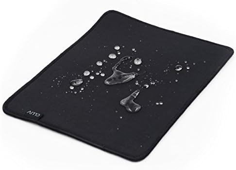 CLLIV small gaming mouse pad Stitched Edges Waterproof, Ultra Thick 5mm, Wide &amp; Long Mousepad 11”x9”x0.20" Black