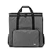 CURMIO Dual-Layer PC Carrying Case, Desktop Travel Bag with Removable Bottom Board for PC Tower, Keyboard, Mouse, Bag Only, Grey