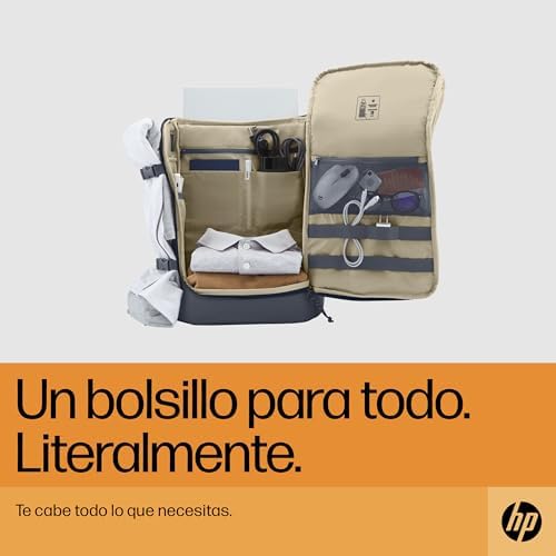 Travel Mochila para Portatiles de hasta 15,6" (Capacidad 25L, Ampliable hasta 30 L, Impermeable, Ergonómica, Bolsillo con Bloqueo RFID, Cremalleras con Cierre) Color Azul Oscuro