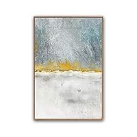 Framed Canvas Wall Art Abstract Color Block Canvas Prints Home Artwork Decoration for Living Room,Bedroom - 16x24 inches