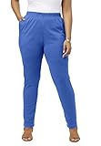 Roamans Women's Plus Size Soft Knit Straight Leg Pants
