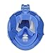 Trax To Tracks TTT10 Youth Full Face Snorkel-Dive Mask provides Anti Fog Snorkeling-this Recreation Dry Snorkel Set comes with Snorkel Bag-Blue- XS- for Children Youth Kids