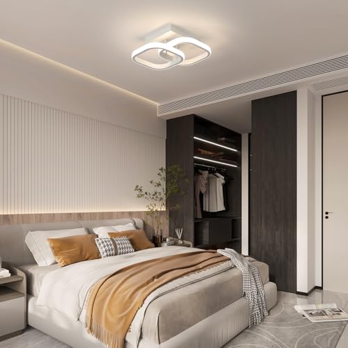Comely 2 Pacchi Plafoniere a LED Moderne, 24W 2700LM Lampada da Soffitto a LED Quadrata Piccola, Luce Naturale 4500K, 24cm