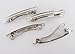 YYCRAFT 50 Pack French Barrette 2-3/4-Inch Hair Clips Fun Craft Beading Project, 70mm, Silver Tone