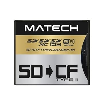 【クリックでお店のこの商品のページへ】【Amazon.co.jp限定】MATECH WiFiSD/SDXC/SDHC/SDカード から CFカード TypeII 高速 変換 アダプタ [日本メーカー] [日本語パッケージ品] (1年保証) SD2CF2AD