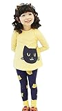 Yo Coco Girls Long Sleeve Cotton T-Shirts + Legging Pants Cartoon Suit Sets
