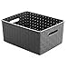 BINO | Plastic Basket, Small - Grey | THE STABLE COLLECTION | Multi-Use Storage Basket | Rectangular Cabinet Organizer | Baskets for Organizing with Handles | Home and Office Organization and Storage
