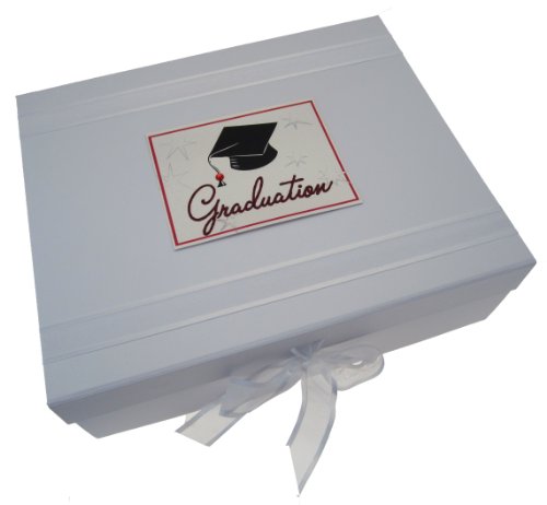 White Cotton Cards Graduation Cap Large Keepsake Box, Code GRD2X