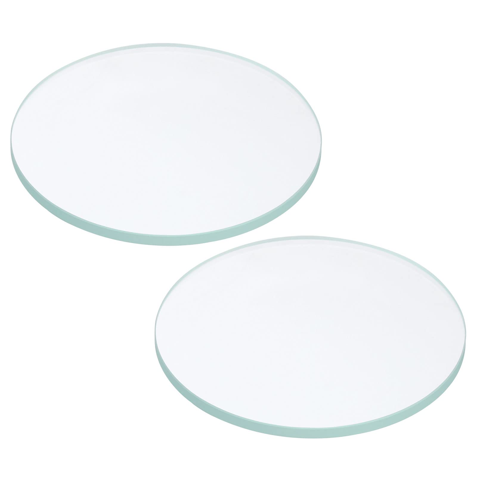 Photo 1 of PATIKIL 2.5"x0.12" Dia Flashlight Glass Lens, 2 Pcs Polished Edge Glass Lens for LED Light Source Lens Handheld Flashlight Replacement, Transparent
