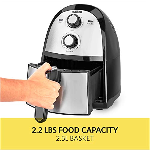 BELLA (14752) 2.6 Quart Air Fryer with Removable Dishwasher Safe Basket