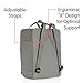 Fjällräven Kånken Unisex Travel Backpack - Side Slip Pocket - Adjustable Shoulder Straps - Dual Top Handles Fog One Size One Size