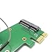 Sienoc Mini PCI-E to PCI-E Wireless Adapter w/ 3 Antenna WiFi for win 7 mac os linux OS Color Green with Black