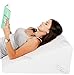 Relax Home Life - Foam Bed Wedge Bamboo Pillow with 1.5 Memory Foam Topper and Stay Cool Removable Cover (25W x 25L x 12H)