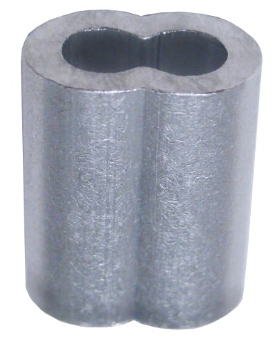Loos Cableware SL1-5 Aluminum Duplex Oval Crimping Sleeve Set for 5/32" Diameter Wire Rope (10 Piece)