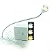 QUANS 5W 3 Colors LED COB Clip on Light 19.68 INCH 50 CM Tube Desk Flexible Table Bed Lamp Work Home Design lighting Silver 110V 220V 85-265VAC with US Plug switch on off 500LM D44