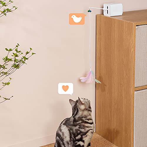 Cat Toy Automatic Interactive Wand Feather Toy self Play Toys for Cats