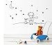 Sunshine Homes Wall Sticker Decal The Little prince Kids Bedroom Nursery Daycare and Kindergarten Mural Home Decor DIY Self adhesive Removable