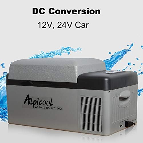 SAFETYON Portable Car Compressor Fridge Freezer Mini Fridge Cooler & Warmer Camping Car Boating Caravan Bar Mini Fridges by APP 20 Liter DC12V, 24V, AC220V