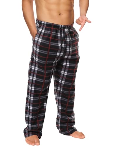 Active Club Mens Plaid Fleece Pants