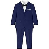 Baby Boys' Suits 5-Piece Formal Suit Set Toddler Boy Ring Bearer Outfit for Weddings