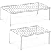 DecorRack 2 Counter and Cabinet Shelf Racks, Kitchen Storage Organizer, Steel Metal Wire Shelves for Pantry, Closet and Freezer 17.5 x 10 x 5.25 and 12.5 x 10 x 5.25 inch (Set of 2)