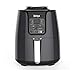Ninja 1550-Watt Programmable Base for Air Frying, Roasting Reheating & Dehydrating with, 4-Quart Ceramic Coated Basket (AF100), Black/Gray (Renewed)