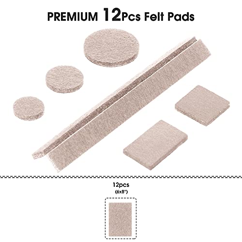 Felt Furniture Pads , Furniture Pads Hardwood Floors 8" x 6" x 1/5