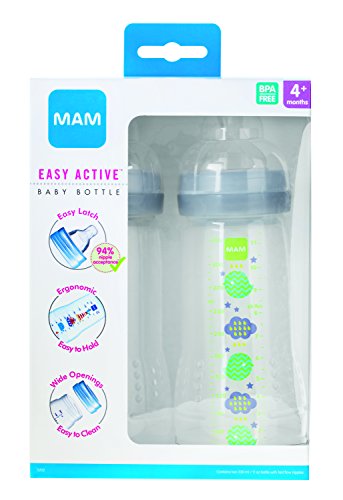 MAM Baby Bottle, Unisex, 11 Ounces, 2-Count