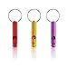SUBANG 12 Pcs Hiking Camping Aluminum Emergency Whistles Survival Whistle with Lanyards, 6 Colors