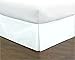LUX Décor King Bed Skirt 16 Inch Drop - Brushed Microfiber Pleated Wrap Around Bed Skirt - Easy Fit, Wrinkle & Fade Resistant (King, White)