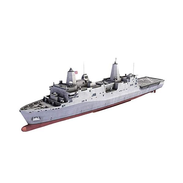 WCY Military-Landungs-Schiff Gummi Modell Spielzeug, 1/350 Maßstab USS „Harpers Ferry“ Klasse amphibischen Whidbey…