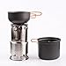 Camp Stove Cookware Combo Stainless Steel Wood Burning Ultralight Portable Backpacking Cook Set for BBQ Hiking Picnic Outdoors