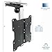 VIVO Manual Flip Down TV Ceiling Mount for 17 to 37 Flat Screens | Folding Tilt Pitched Roof and Under Cabinet Mounting for LCD TV and Monitors (MOUNT-M-FD37)