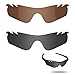 Fiskr Polarized Lenses Replacement for Oakley RadarLock Path Vented(OO9181) Sunglasses with Impact Resistance, UV Rays Protection and Multifunctional Protection (Stealth Black & Bronze Brown)