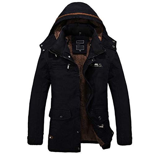 Winter Men Jackets Coats Leisure Windproof Thick Warm Long Trench Coat Parka