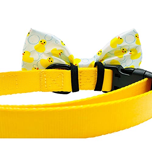 Cutie Ties Dog Bow Tie Rubber Duckies Deluxe Quality 4" with Easy Slip