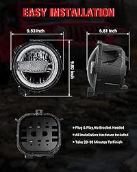 BICYACO 9 Inch LED Headlights with DRL Compatible